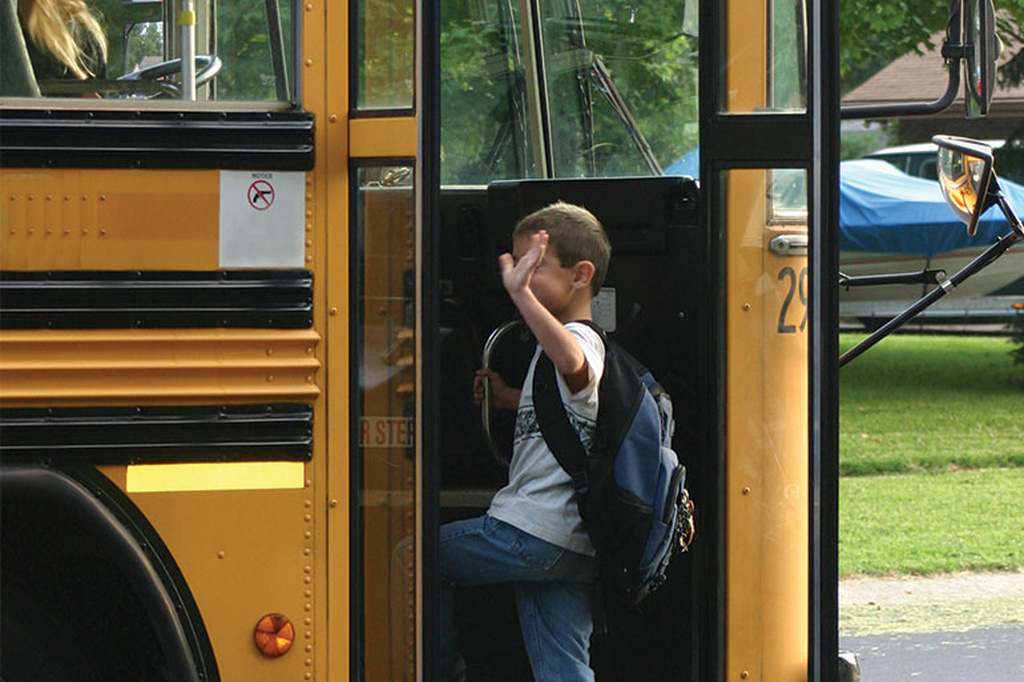 Kid Gets On Bus